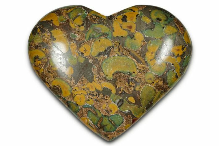 Polished Fruit Jasper Heart- India #343160